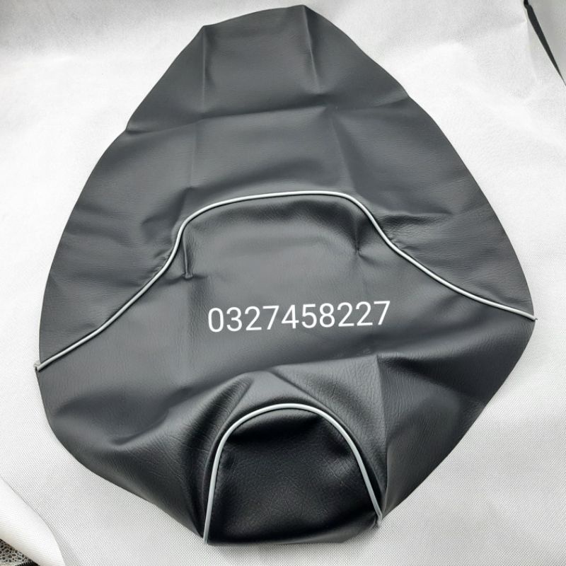 Trùm võ da bọc yên ngồi xe Exciter 2006-2010 đen chỉ trắng