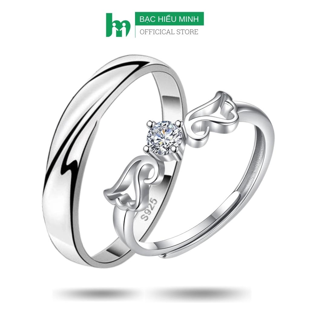 Nhẫn đôi bạc nhẫn cặp bạc - hãy yêu nhau đi - bạc hiểu minh nc629