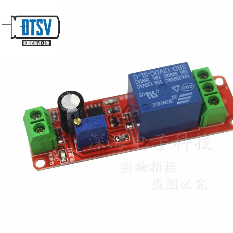 Module Tạo Trễ NE555 Đóng Cắt Relay 12VDC Thời Gian 0-10s - Linh Kiện Điện Tử SV