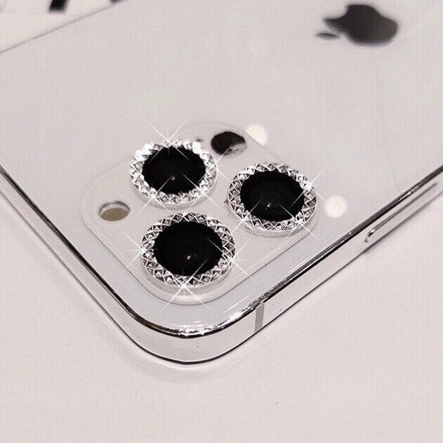 [HOT TREND] - Bộ 3 Vòng Bảo Vệ Camera Dành Cho iPhone 12Pro - 12Pro Max - Chống Bụi, Hạn chế vân tay & Mờ Camera - Phay Kim Cương Siêu Chất - Sang Chảnh Và Xịn Xò - Trắng Bạc
