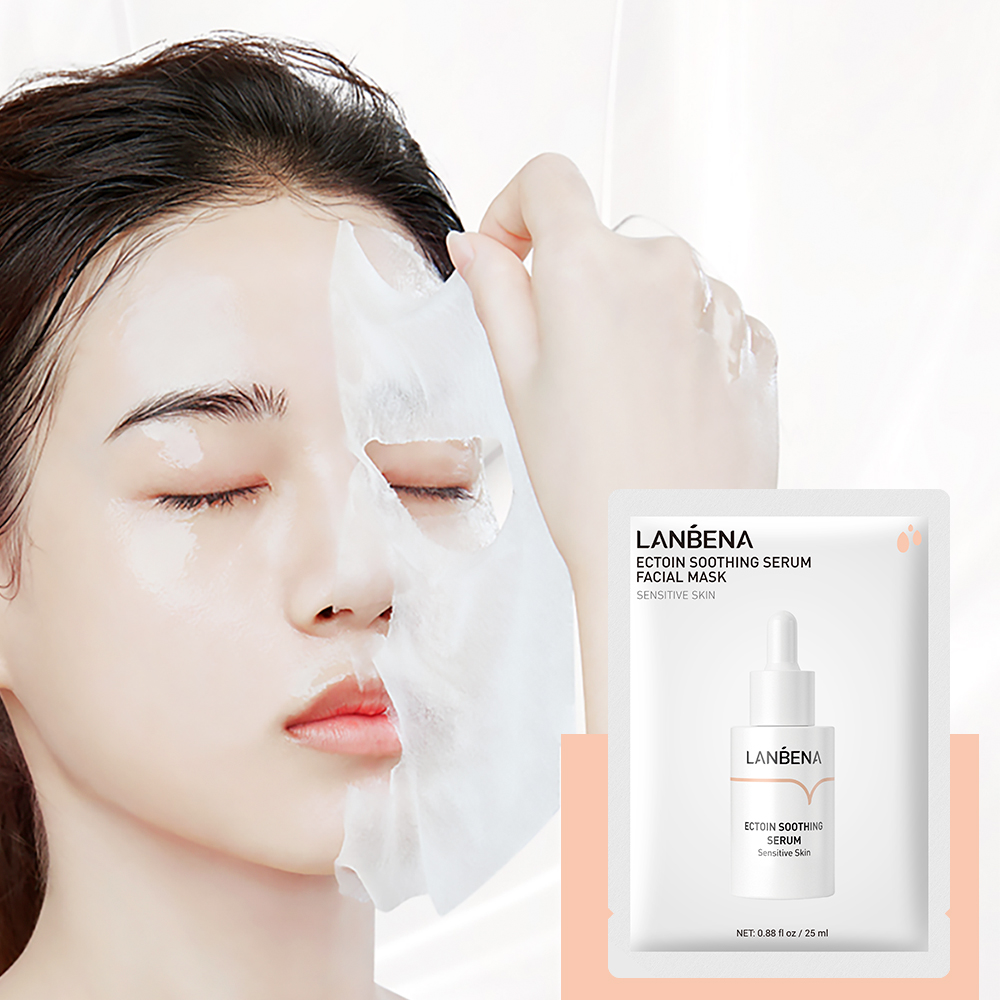 LANBENA Ectoin Soothing Serum Mặt nạ 1 cái Chống dị ứng Sửa chữa thiệt hại Dưỡng ẩm Chăm sóc da nhạy cảm