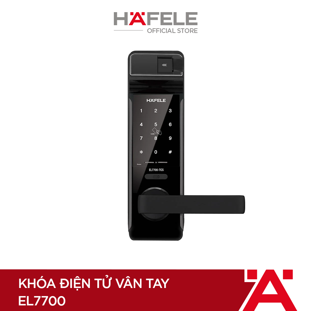 [Trả góp 0%] Khóa điện tử vân tay xuất xứ Hàn Quốc HAFELE EL7700