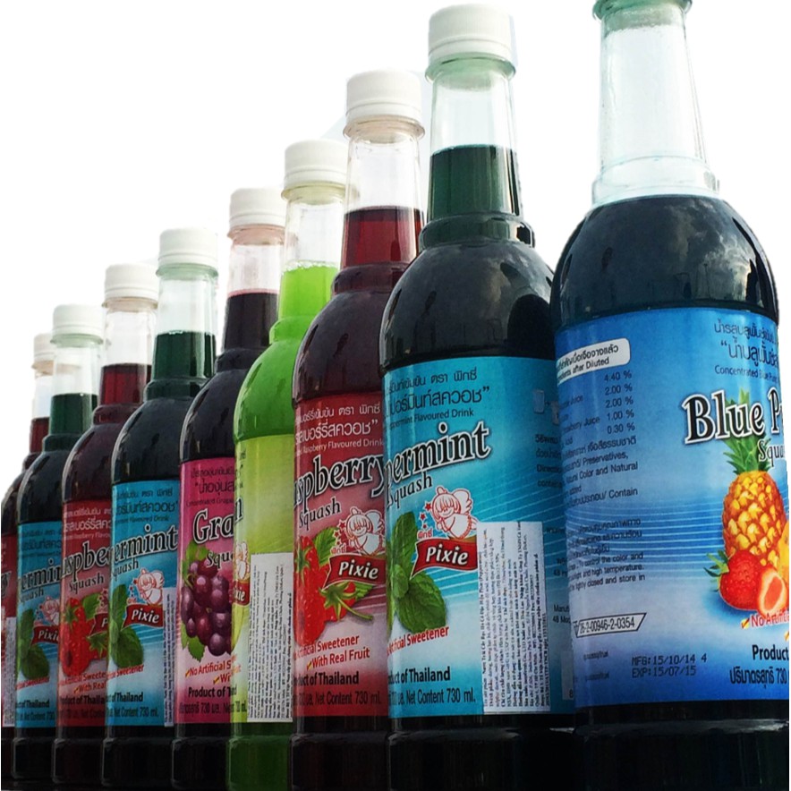 Siro Thái Lan Pixie có đủ vị trái cây 730ml