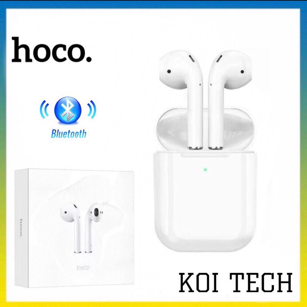 Tai nghe bluetooth hoco EF02 hỗ trợ sạc không dây - tai nghe siêu bass kèm mic nói - tai nghe bluetooth thể thao - KOI TECH