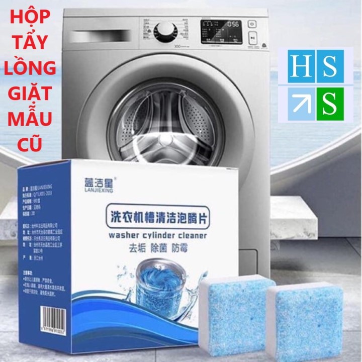 Hộp 12 Viên tẩy vệ sinh lồng Máy Giặt sủi sạch vi khuẩn tẩy sạch cặn bẩn lồng giặt - HS Shop Thủ Đức