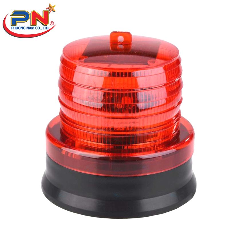 Đèn cảnh báo đế hít nam châm năng lượng mặt trời sử dụng để báo hiệu cảnh báo địa điểm nguy hiểm có sự cố đảm bảo ATGT