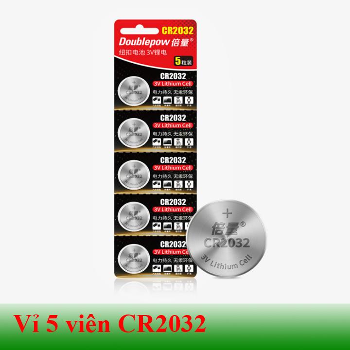 [Vỉ 5 viên] Pin cúc áo Doublepow CR2032 3V dùng cho các thiết bị điện tử