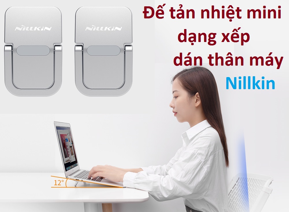 [HCM]Đế tản nhiệt mini dạng xếp dán thân máy NillKin Bolster Portable Stand