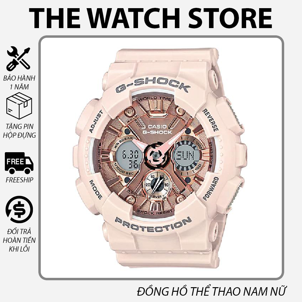 Đồng hồ Casio G-Shock Nữ GMA-S120 Hồng - Thiết kế với size bé cho những bạn có cổ tay nhỏ (Hàng Có Sẵn)