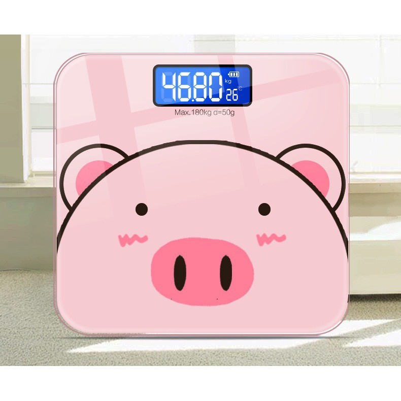 Cân sức khỏe điện tử hình heo 180kg cân điện tử thay pin aaa cân sức khỏe gia đình bảo hành 1 năm aladanhcom