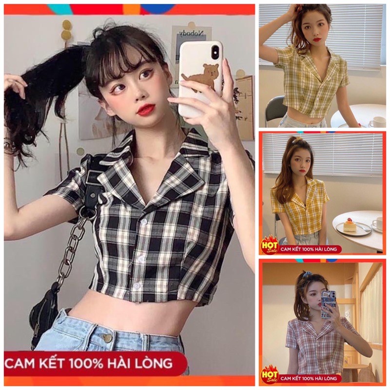 Áo sơ mi caro cổ vest