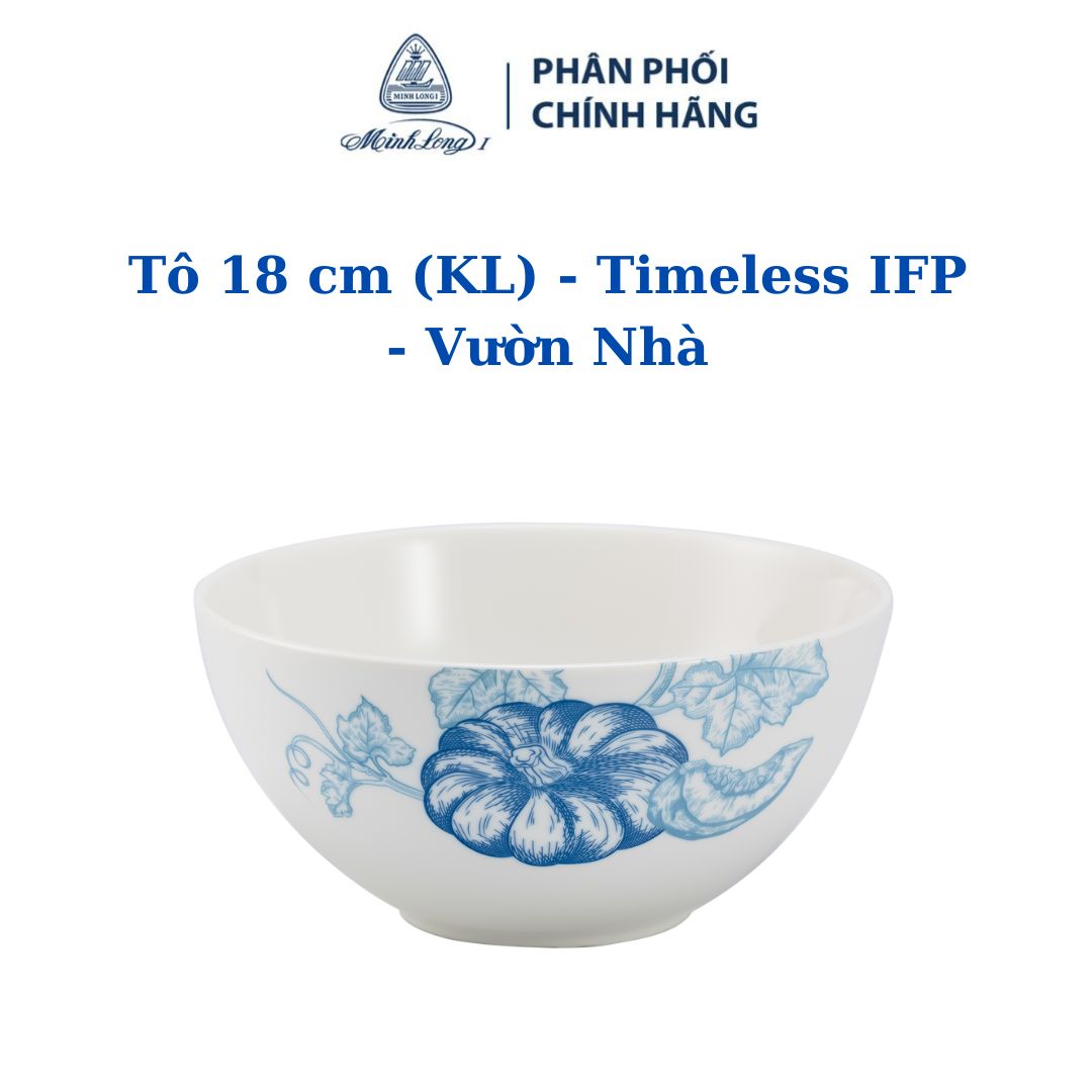 Tô 18 cm timeless ifp vườn nhà - gốm sứ cao cấp minh long i
