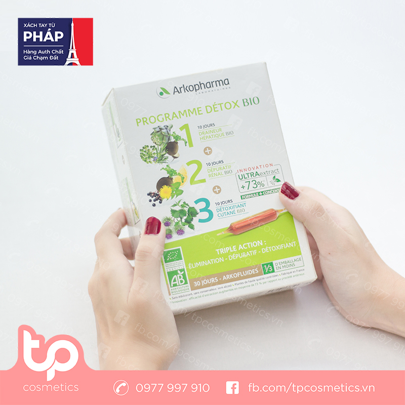 Detox Thanh Lọc Cơ Thể 3 Giai Đoạn Arkopharma Programme Detox Triple Action 30 ống