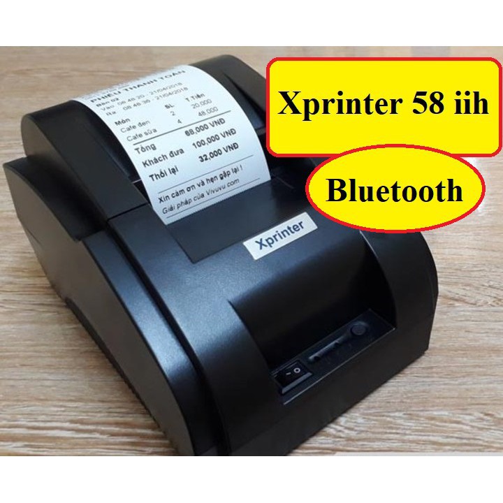 ❅❄Máy in hóa đơn Xprinter K58 Bluetooth khổ 58mm + Tặng 2 cuộn giấy