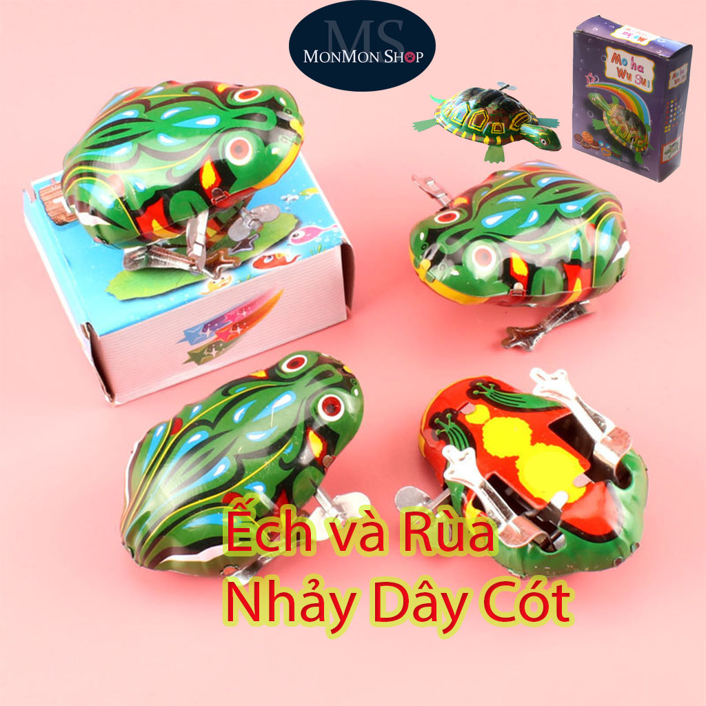 (Đồ chơi trẻ em) Con Ếch lên dây cót bằng sắt/ Ếch sắt, Rùa Sắt ếch con giảm Stress ôn lại tuổi thơ