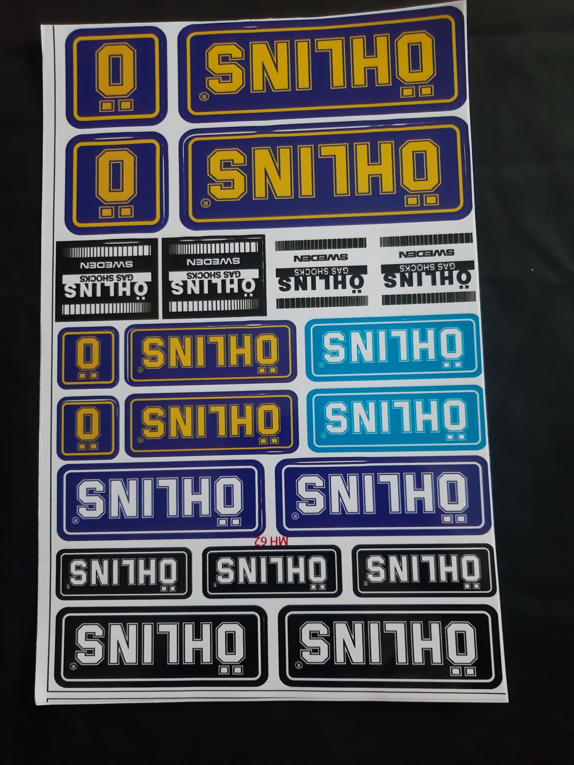 BỘ TEM DÁN OHLINS, SẨN PHẨM ĐƯỢC CHỐNG NƯỚC TỐT,KHÔNG BUNG TRÓC THEO THỜI GIAN,TRANG TRÍ XE MÁY ĐỘC ĐÁO,CÓ THỂ TRANG TRÍ LÊN ĐIỆN THOẠI,LAPTOP,CÓ NHIỀU TEM LOẠI TEM MANG THƯƠNG HIỆU OHLINS...