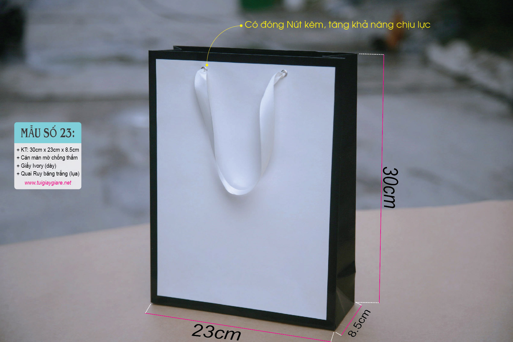 25 cái Túi số 23 - Túi giấy quà tặng thời trang đựng quần áo mỹ phẩm nước hoa phụ kiện khổ A4