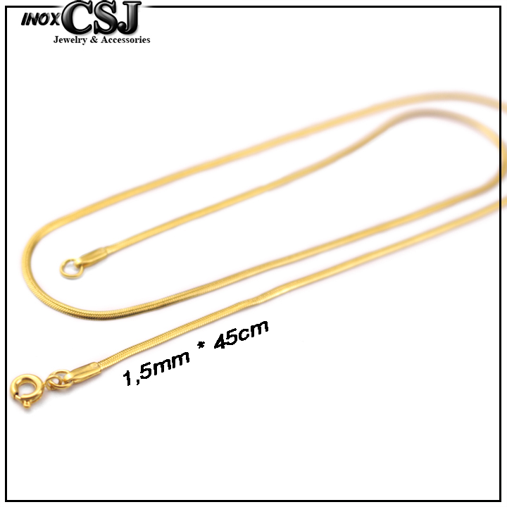 VÒNG CỔ, DÂY CHUYỀN NỮ MÌ DẸP INOX 1.5LY INOX MẠ VÀNG ĐẸP MELY KHÔNG PHAI MÀU KIỂU DÁNG THỜI TRANG D042