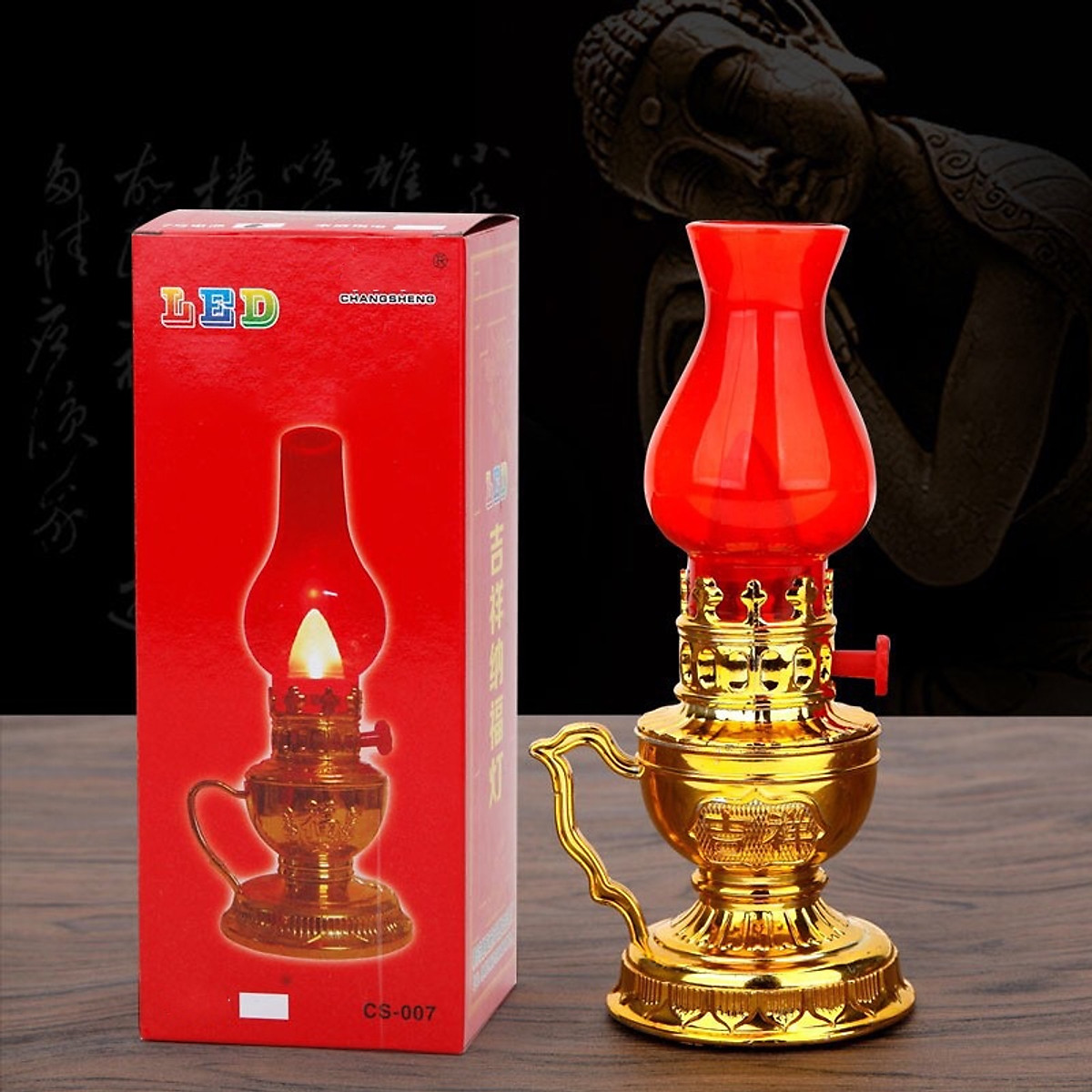 [FREESHIP] Đèn thờ cúng kiểu hoa sen để bàn thờ tổ tiên, phật, thổ địa, thần tài, đèn hoa sen cao - đèn hoa sen thờ cúng, đèn thờ sài pin, đèn thờ vĩnh cữu