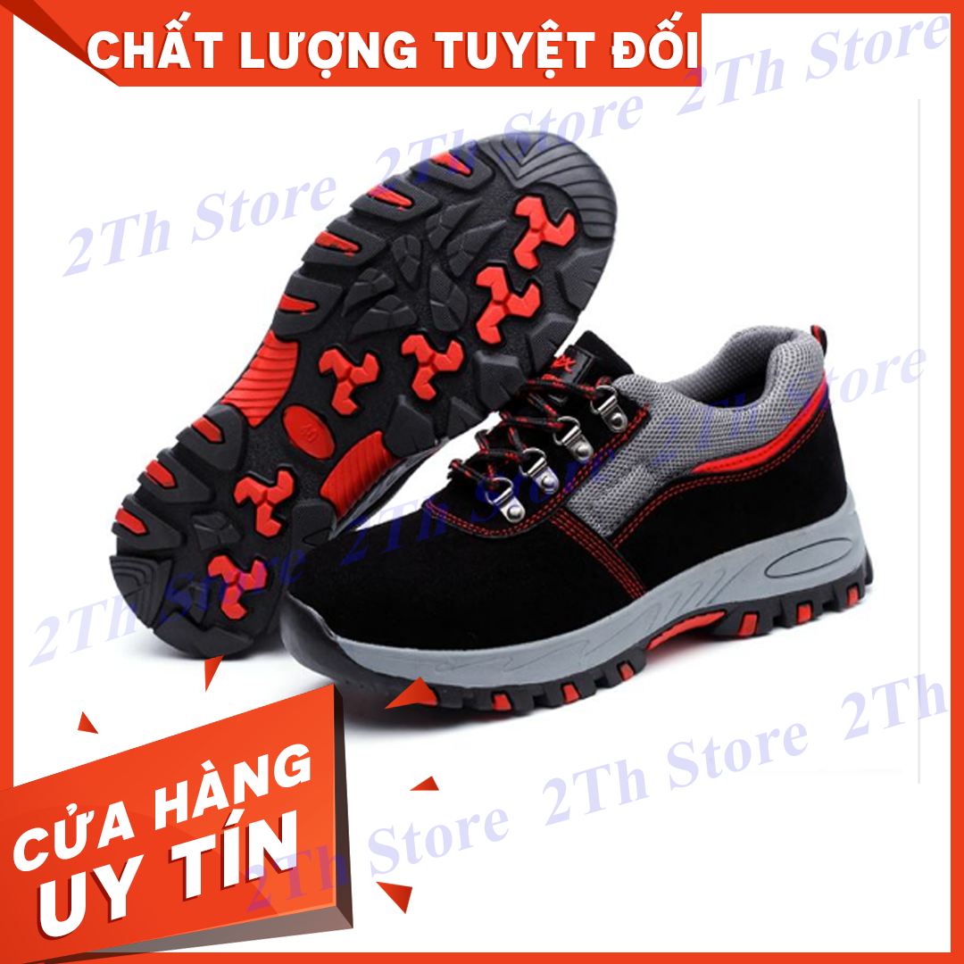 Giày Bảo Hộ Lao Động Nam Cao Cấp Thể Thao 2TH- 059, Giầy Bảo Hộ Phong Cách Trẻ Trung Mũi Sắt, Đế Lót Sắt Làm Việc An Toàn