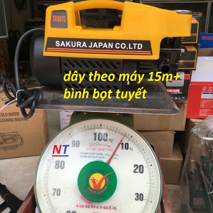 Máy Rửa Xe Gia Đình Áp Lực Lớn Lõi Đồng , Máy Rửa Xe Mini Trong Gia Đình ,Tặng bình xịt xà phòng tiện dụng