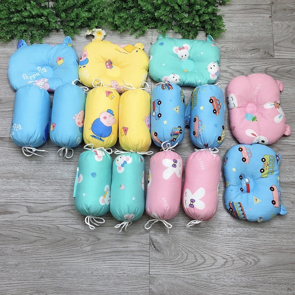 Gối Chặn Em Bé / Bộ Gối Chặn Bông Lụa Tâm An Cao Câp Ngăn Bé Chống Lật ,Bộ chặn bông cho bé