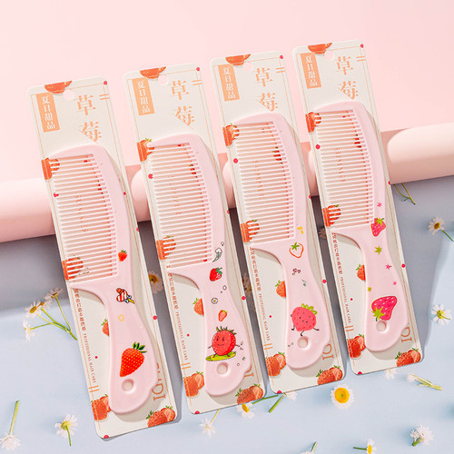 Lược chải tóc màu hồng hình trái cây