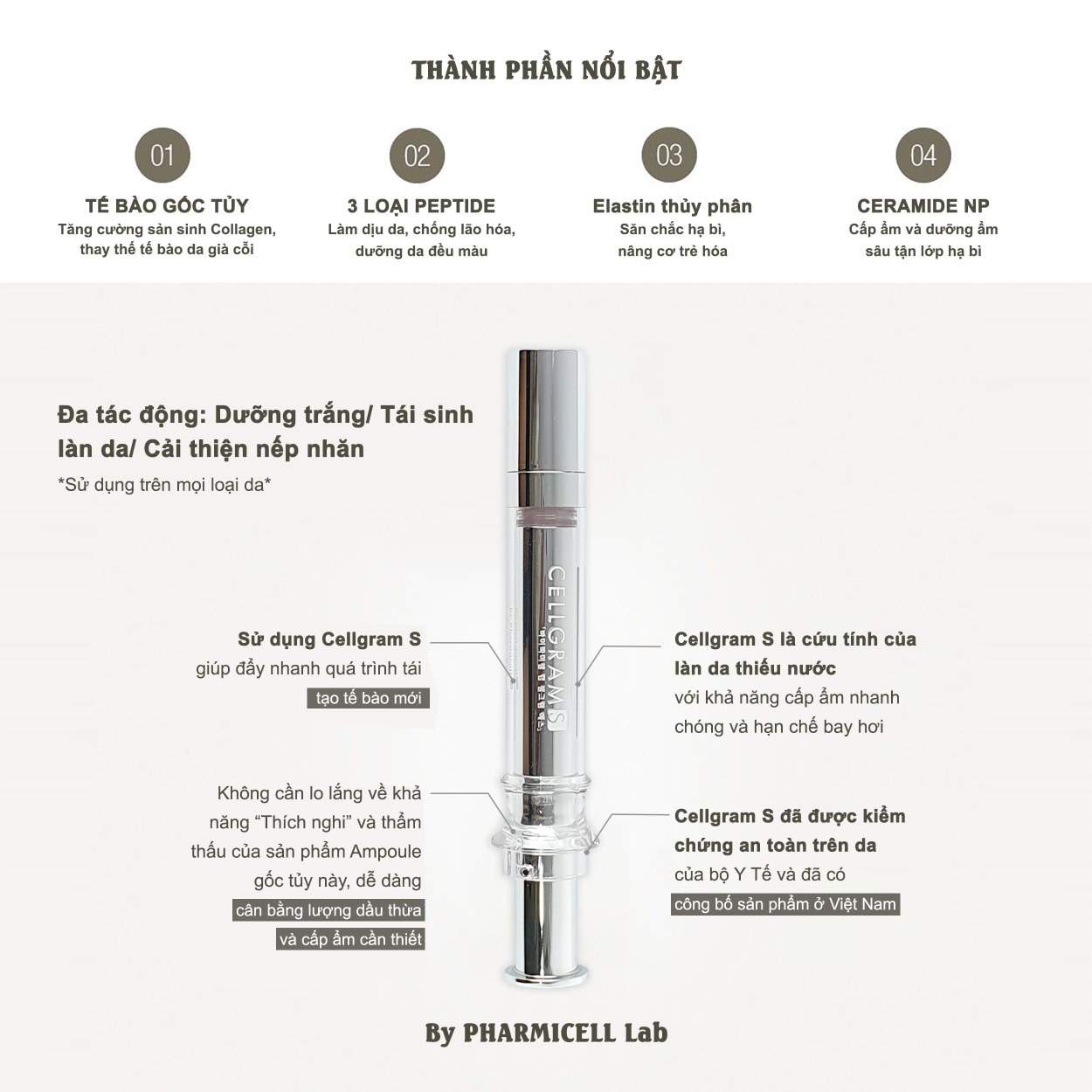 Tê bào gốc tuỷ sống cellgrams phamicell hàn quốc 12%