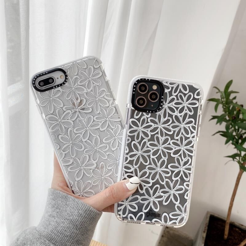 Ốp iPhone 7 8 Plus X Xs Xs Max 11 11 Pro 11 Pro Max, Ốp lưng iPhone hoa trắng Sonix