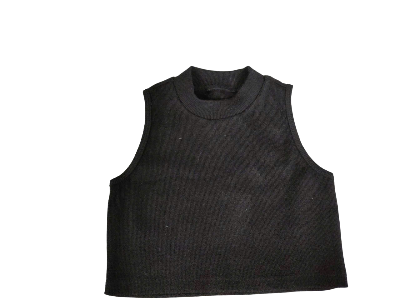 Áo croptop ba lỗ cổ lọ trắng và đen cho bé gái siêu cá tính size dưới 40kg - 3