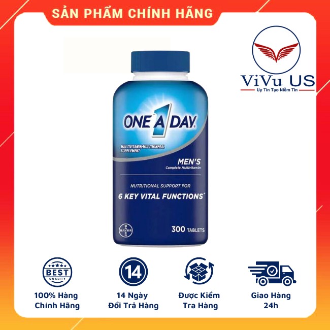 Viên uống vitamin One A Day Men của Mỹ 300 viên ( cho nam dưới 50 tuổi)
