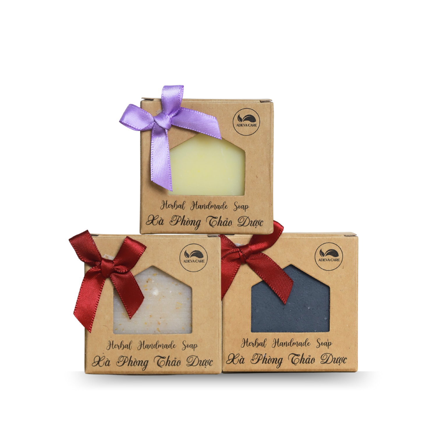 Xà bông herbal handmade soap adeva noni giúp loại bỏ bụi bẩn và tế bào chết trên da, giảm nhờn, chống viêm 100g