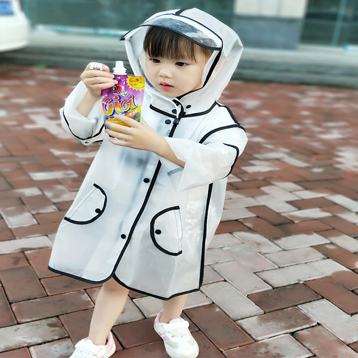 [ Đủ các size ] Áo Mưa Dáng Dài Trong Suốt Chống Thấm Nước Tiện Dụng Cho Bé Trai Bé Gái - RẺ VÔ ĐỐI