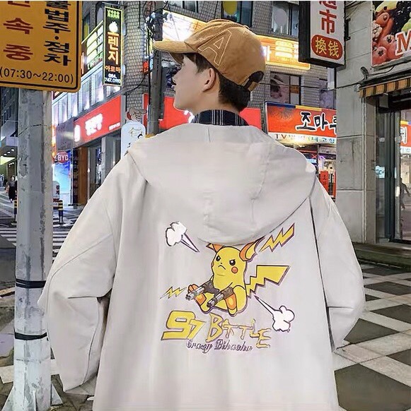 Áo khoác dù nam nữ họa tiết PIKACHU siêu cute siêu hot làm giới trẻ điên đảo của đẹp độc 89