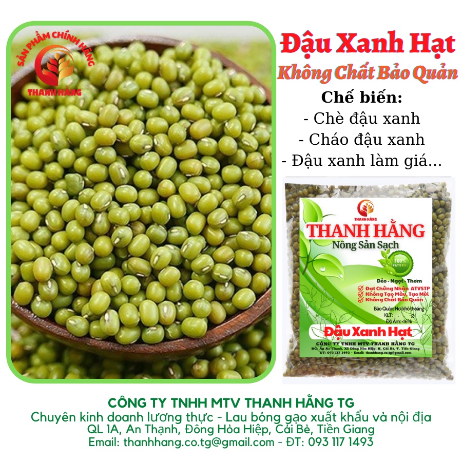 Đậu Xanh Hạt Làm Giá Hữu Cơ 250g 0.5kg 1kg- Đậu Xanh Nguyên Hột Nhỏ Giống Thuần Chủng Organic – Nông Sản Sạch Thanh Hằng