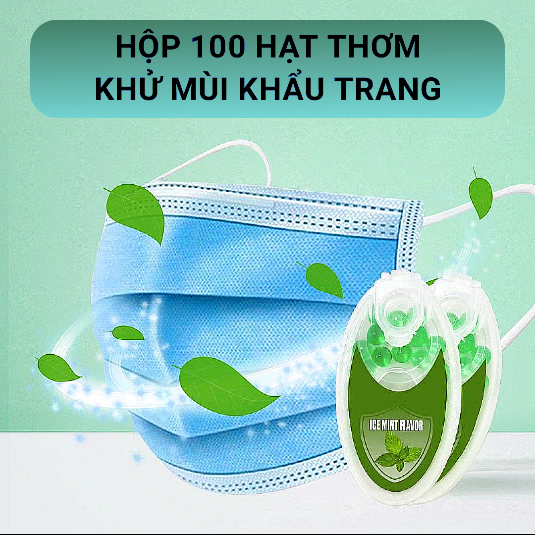 Hộp 100 hạt khử mùi khẩu trang