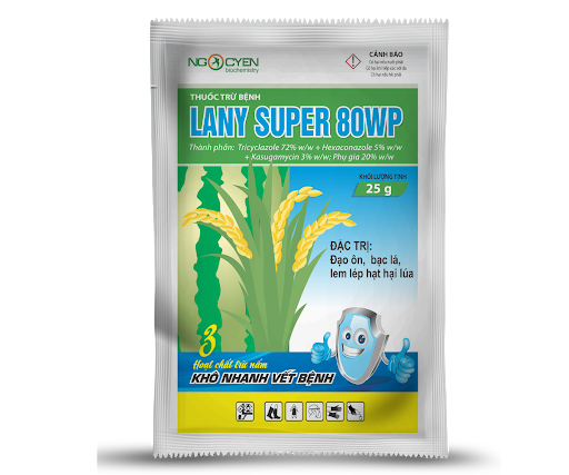 LANY SUPER 80WP trừ bệnh đạo ôn bạc lá vàng lá lem lép hạt