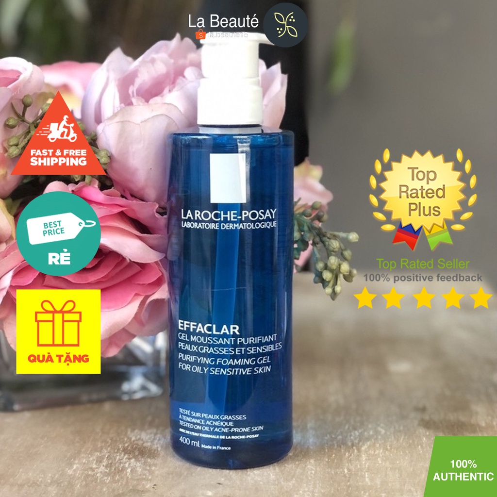 La Roche-Posay Effaclar Gel Moussant Purifiant Peaux Grasses - Gel Rửa Mặt Cho Da Nhờn Mụn 400ml