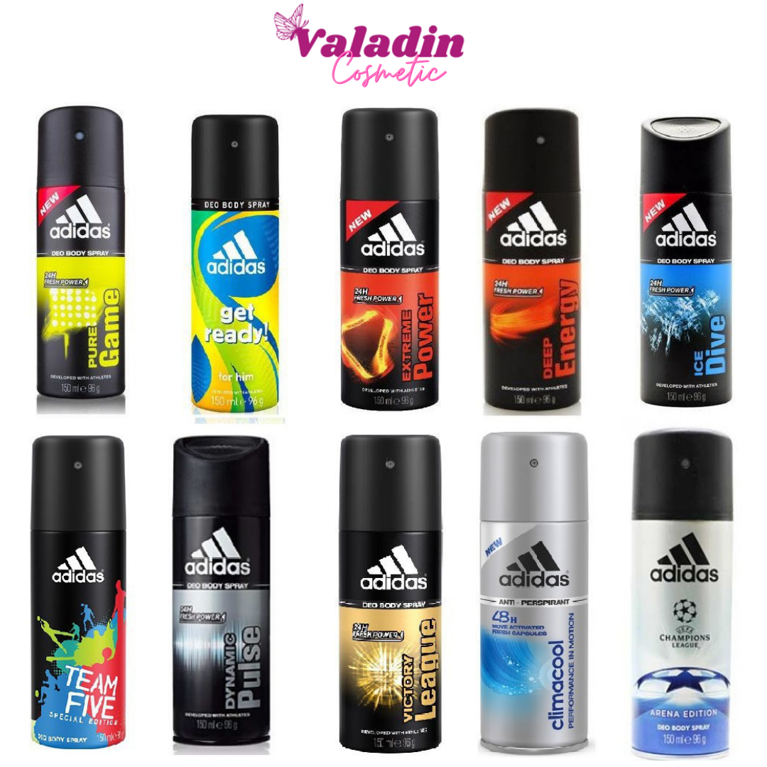 Sịt khử mùi Adidas 150ml Xịt nách nam Xịt khử mùi toàn thân Xịt nách Adidas Xịt hương nước hoa nam -Valadin