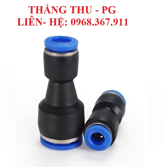 Đầu nối giảm PG, đầu cút thẳng thu PG khí nén dùng kết nối ống hơi khí nén