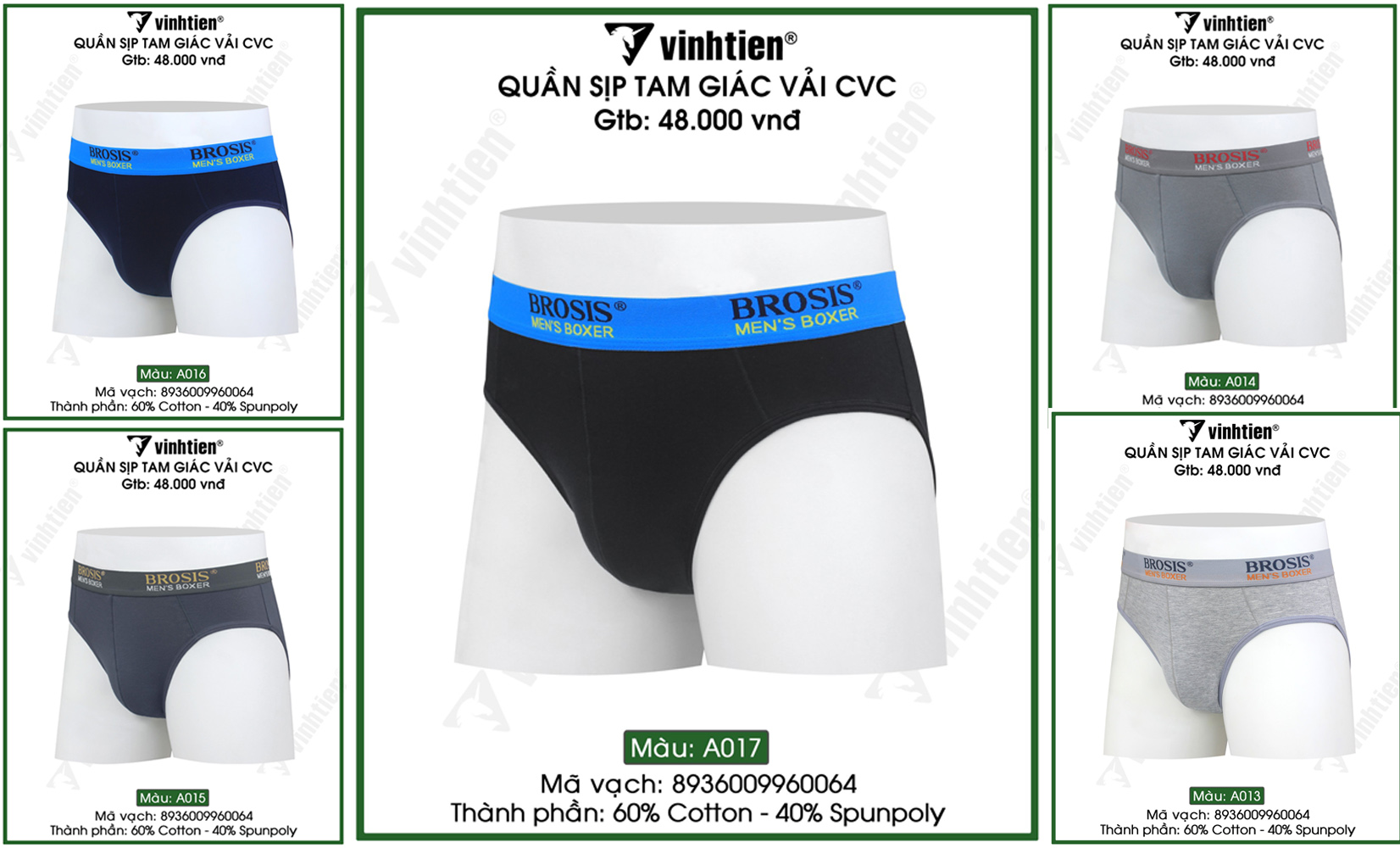 Quần Sịp Nam Tam Giác CVC Dệt May Vĩnh Tiến