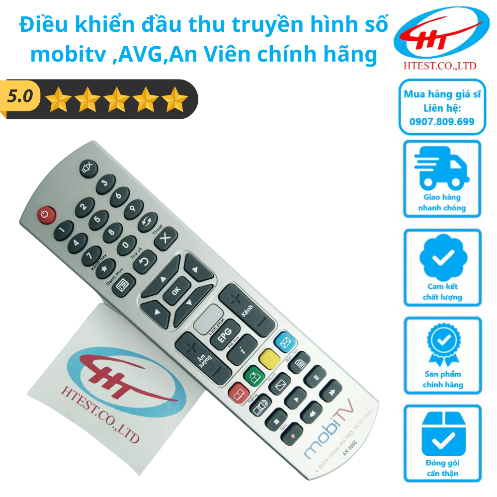 (Tặng kèm pin) Điều khiển đầu thu truyền hình số mobitv ,AVG,An Viên chính hãng