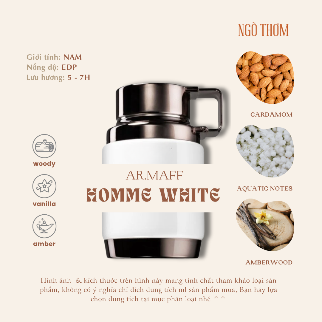 Nước hoa chiết nam Armaff Odyssey Homme White Edition dầu thơm mini / [ Authentic unisex decant perfume man Armaff Odyssey Homme White Edition mini oil 2ml 5ml 10ml ]
