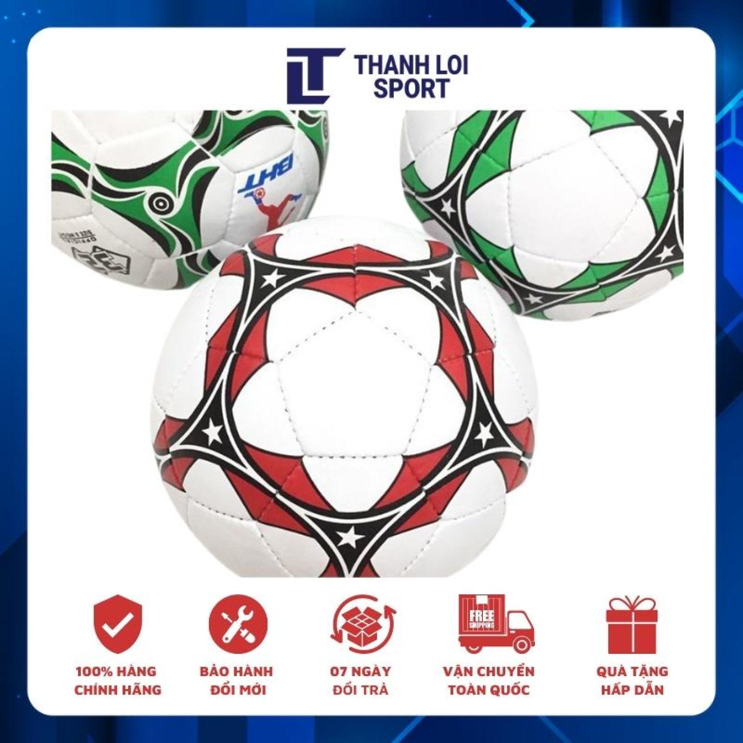 Bóng đá bht số 5 tặng kim bơm + túi lưới đựng bóng
