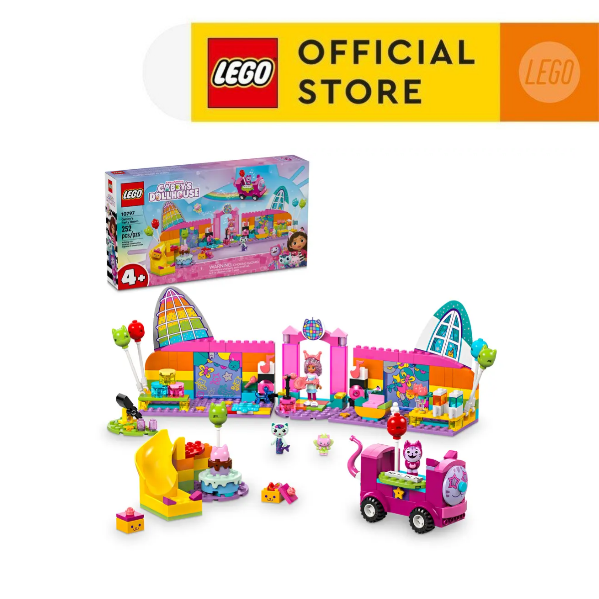 LEGO GABBY DOLLHOUSE 10797 Đồ Chơi Lắp Ráp Phòng Tiệc Sắc Màu Của Gabby (252 chi tiết)