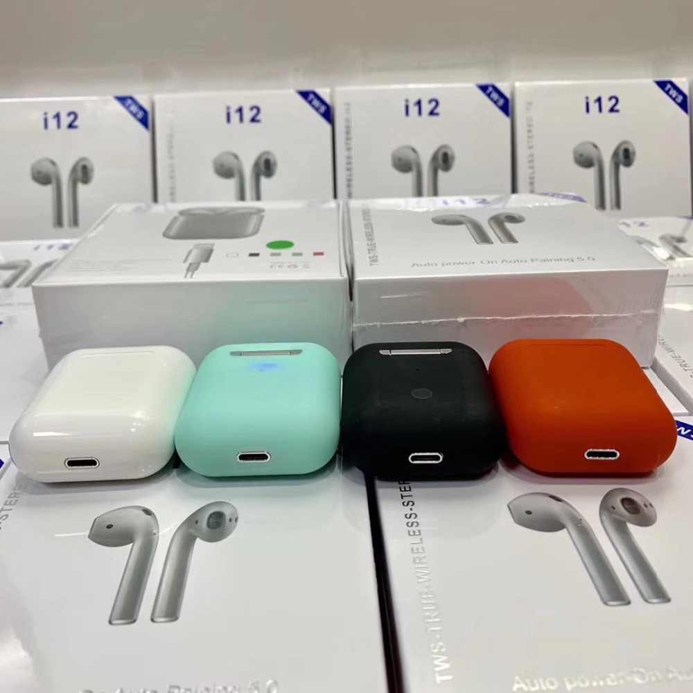 Tai nghe inpods i12 bluetooth kiểu dáng Hàn Quốc Full màu, TWS 5.0 đẳng cấp