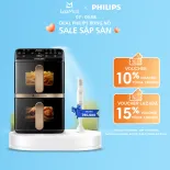 [SIÊU SALE TẶNG NỒI CƠM-SLCH] Nồi Chiên Không Dầu Philips NA462/70  Hai Giỏ Xếp Chồng | 10L - Hàng Chính Hãng