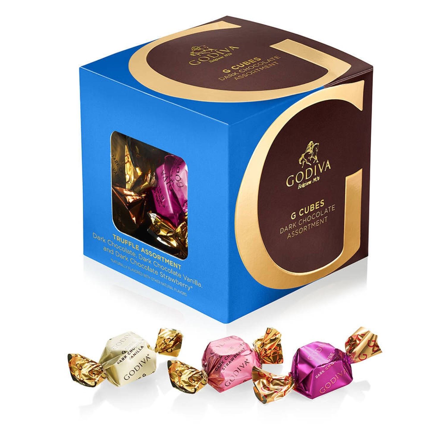 Chocolate GODIVA ngon hất thế giới G Cubes Hộp quà tặng 22 cái vị Dark