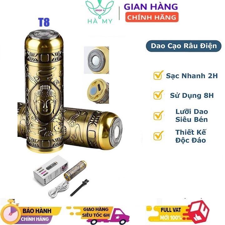 Máy cạo râu nam RNZOR-T8, máy cạo râu mini cạo khô, cạo ẩm dễ dàng, lưỡi dao sắc bén, sạc pin thông minh tiện lợi hơn máy cạo râu philip, xiaomi