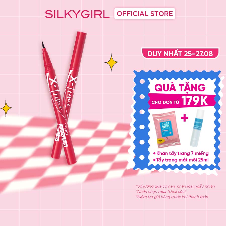 Kẻ Mắt Nước Siêu Mảnh Silkygirl X-Treme Sharp Brush Liner 0,5ml
